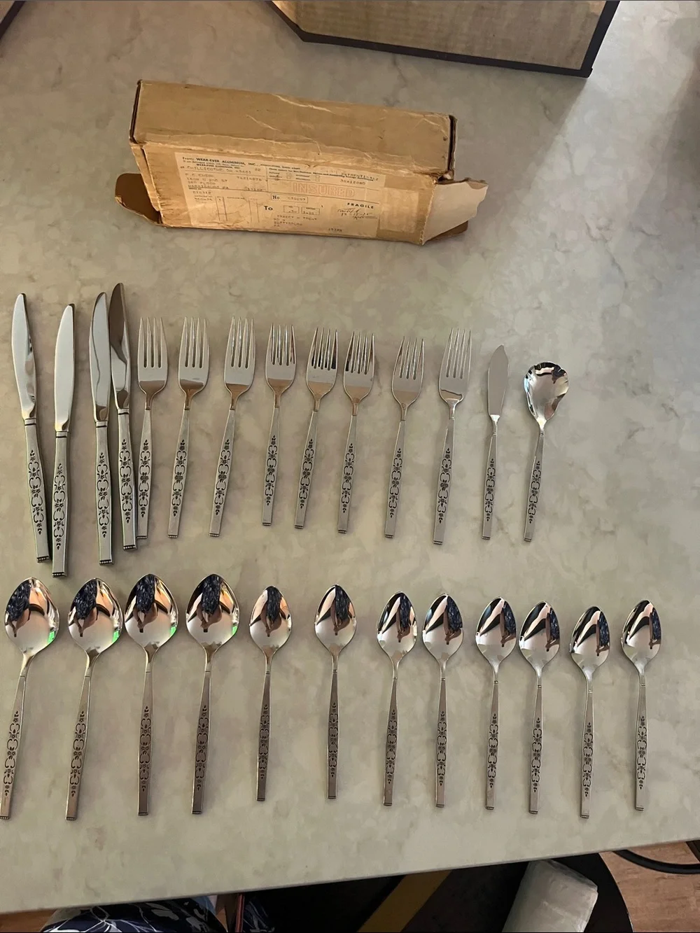 VTG Oneida Wm. Roger’s Premier Stainless steel Flatware Set 26 Pc new old stock